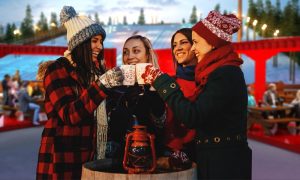 Friends Enjoy Hot Cocoa