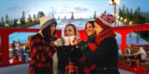 Friends Enjoy Hot Cocoa