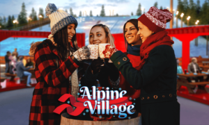 Friends in the Alpine Village at Snowcat Ridge Snow Park