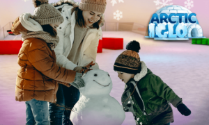 Build a snowman in the Arctic Igloo at Snowcat Ridge Snow Park